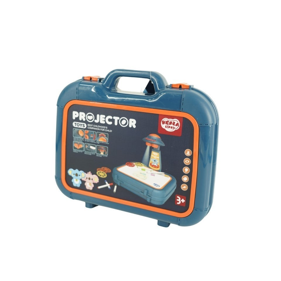 Set Jucarie Educativa Proiector Cu Masa Pentru Desen, 48 De Imagini, 6 Discuri De Proiectare, Creioane Colorate, Cutie Depozitare, +3 Ani