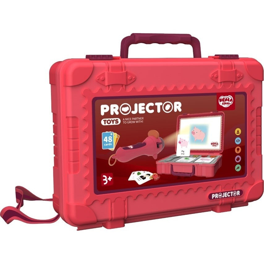 Set Jucarie Educativa Proiector Tip Lanterna Pentru Copii, 48 De Imagini,Carti Cu Pictograme, Cutie Depozitare, +3 Ani