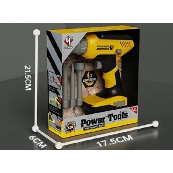 Set Jucarie pentru Copii Bormasina, Vivimall, Accesorii Incluse, 4 Capete de Schimb, Material Plastic, Interactiv, Distractiv, 21.5x17.5x6 cm, Portocaliu - vivimall.ro