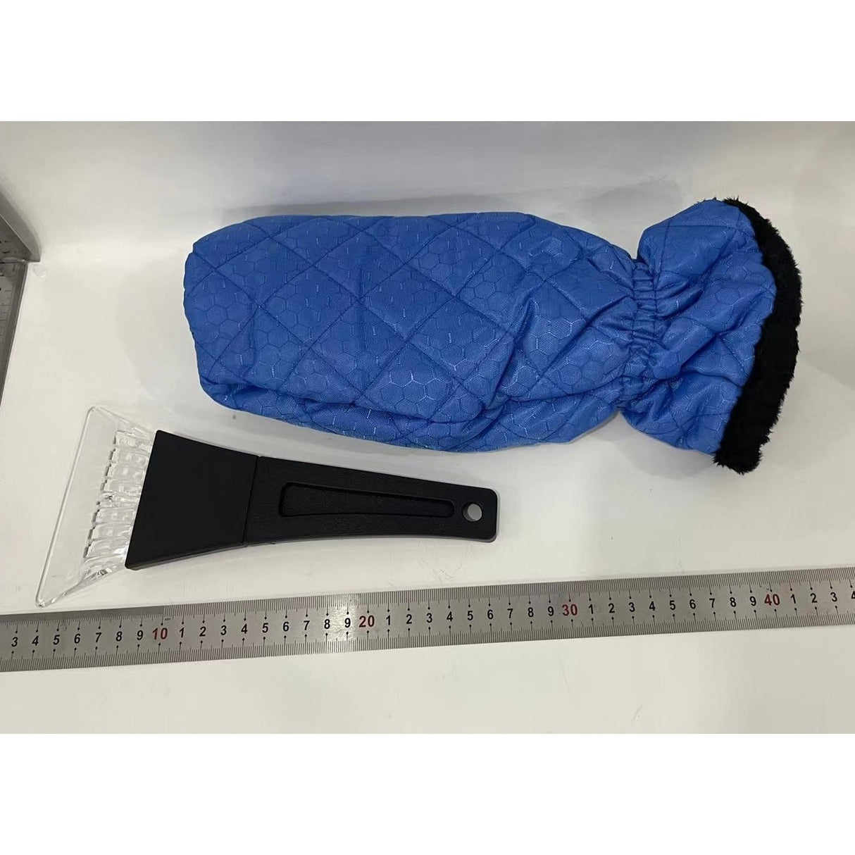 Set Manusa si Racleta pentru Zapada, Flippy, Impermeabila, Izolatie de Bumbac, 31 x 15 cm, Albastru