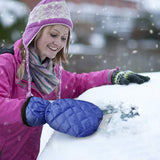 Set Manusa si Racleta pentru Zapada, Flippy, Impermeabila, Izolatie de Bumbac, 31 x 15 cm, Albastru