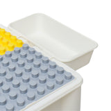 Masuta Multifunctionala, Flippy, Educativa pentru Copii, Scaunel Bunny, Blat Reversibil, Compatibila cu Piese mari tip LEGO Duplo, 4 cutii depozitare, Set 156 piese, 3+Ani, Multicolor - vivimall.ro