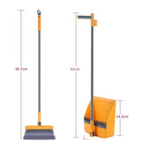 Set Matura si Faras cu Coada Detasabila, Flippy, cu Dinti de Pieptene pentru Curatare Matura, rotativ, pliabil, Otel inoxidabil si Polipropilena, portocaliu