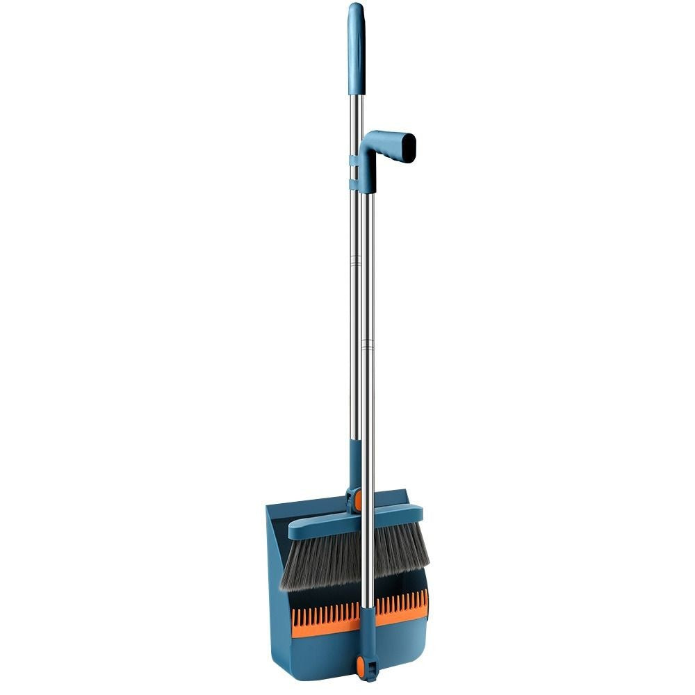 Set Matura si Faras cu Coada  cu Dinti de Pieptene pentru Curatare Matura, rotativ, pliabil, detasabil, Otel inoxidabil si Polipropilena, albastru