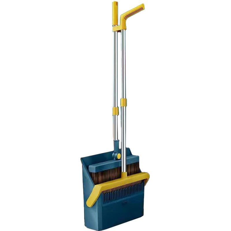 Set Matura Si Faras Cu Coada Cu Dinti De Pieptene Pentru Curatare Matura, Rotativ, Pliabil, Detasabil, Otel Inoxidabil Si Polipropilena