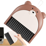 Set Matura si Faras, Flippy, Pentru Birou, din PP, Model Ursulet, 23.5 x 18 cm, Maro