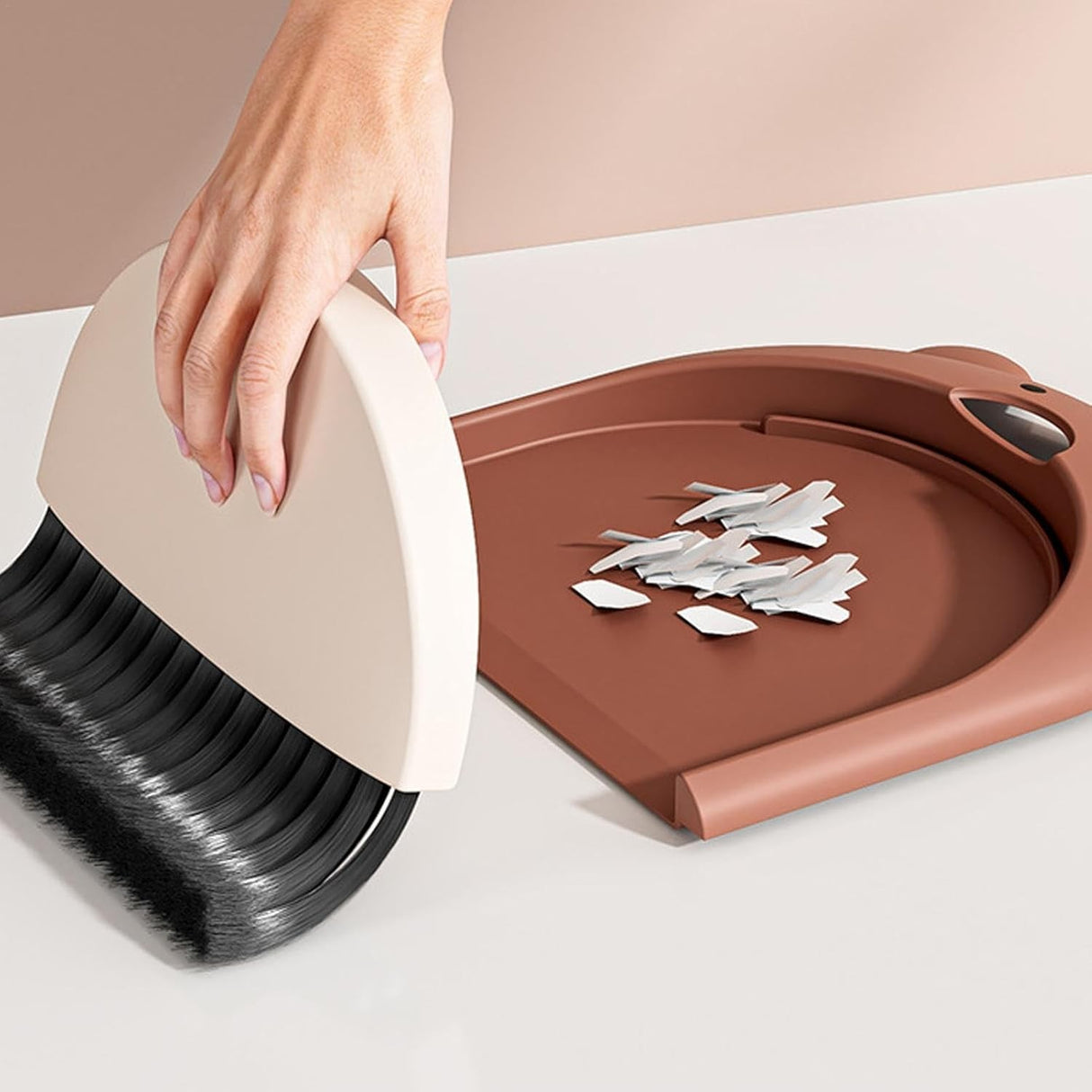 Set Matura si Faras, Flippy, Pentru Birou, din PP, Model Ursulet, 23.5 x 18 cm, Maro