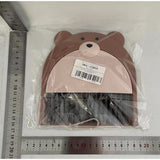 Set Matura si Faras, Flippy, Pentru Birou, din PP, Model Ursulet, 23.5 x 18 cm, Maro