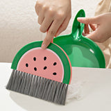 Set Mini Matura si Faras, Vivimall, LITTLE CLEANER, Uz Casnic, pentru Birou, Bucatarie, Casa, Model Pepene Verde, 23 x 18 cm Roz-Verde - vivimall.ro