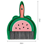 Set Mini Matura si Faras, Vivimall, LITTLE CLEANER, Uz Casnic, pentru Birou, Bucatarie, Casa, Model Pepene Verde, 23 x 18 cm Roz-Verde - vivimall.ro