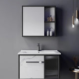 Set Mobilier Pentru Baie 3 Piese Alb - vivimall.ro
