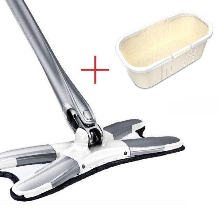 Set Mop Plat + Galeata, Cu Sistem De Stoargere, Lungime Telescopica 140 Cm, /Galben - vivimall.ro