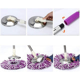 Set mop rotativ cu galeata Flippy, material plastic si microfibra, rezistent, cu dop scurgere, vas detasabil, pentru interior, capacitate 8 l, negru/rosu