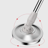 Set mop rotativ cu galeata Vivimall, material plastic si microfibra, rezistent, cu dop scurgere, vas detasabil, pentru interior, capacitate 8 l, negru/rosu, Resigilat - vivimall.ro