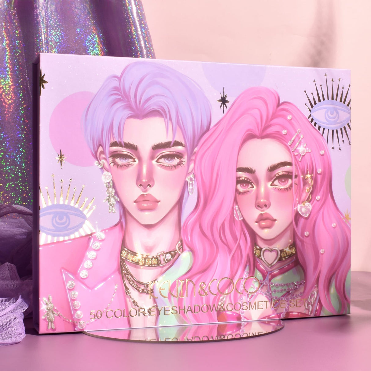 Set 13 Produse De Machiaj, Kevin & Coco, Moonlight, 50 Culori, 29 X 23 Cm - vivimall.ro