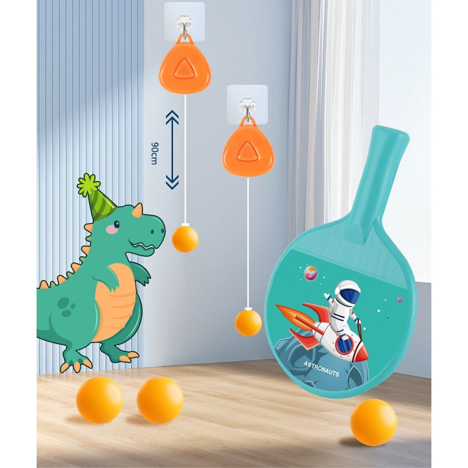 Set Palete Pentru Tenis De Masa, Pentru Copii, Accesoriu De Agatat Inclus, 2 Mingi, Design Animat - vivimall.ro