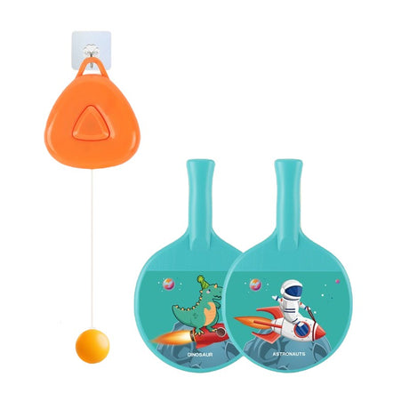 Set Palete Pentru Tenis De Masa, Pentru Copii, Accesoriu De Agatat Inclus, 2 Mingi, Design Animat - vivimall.ro