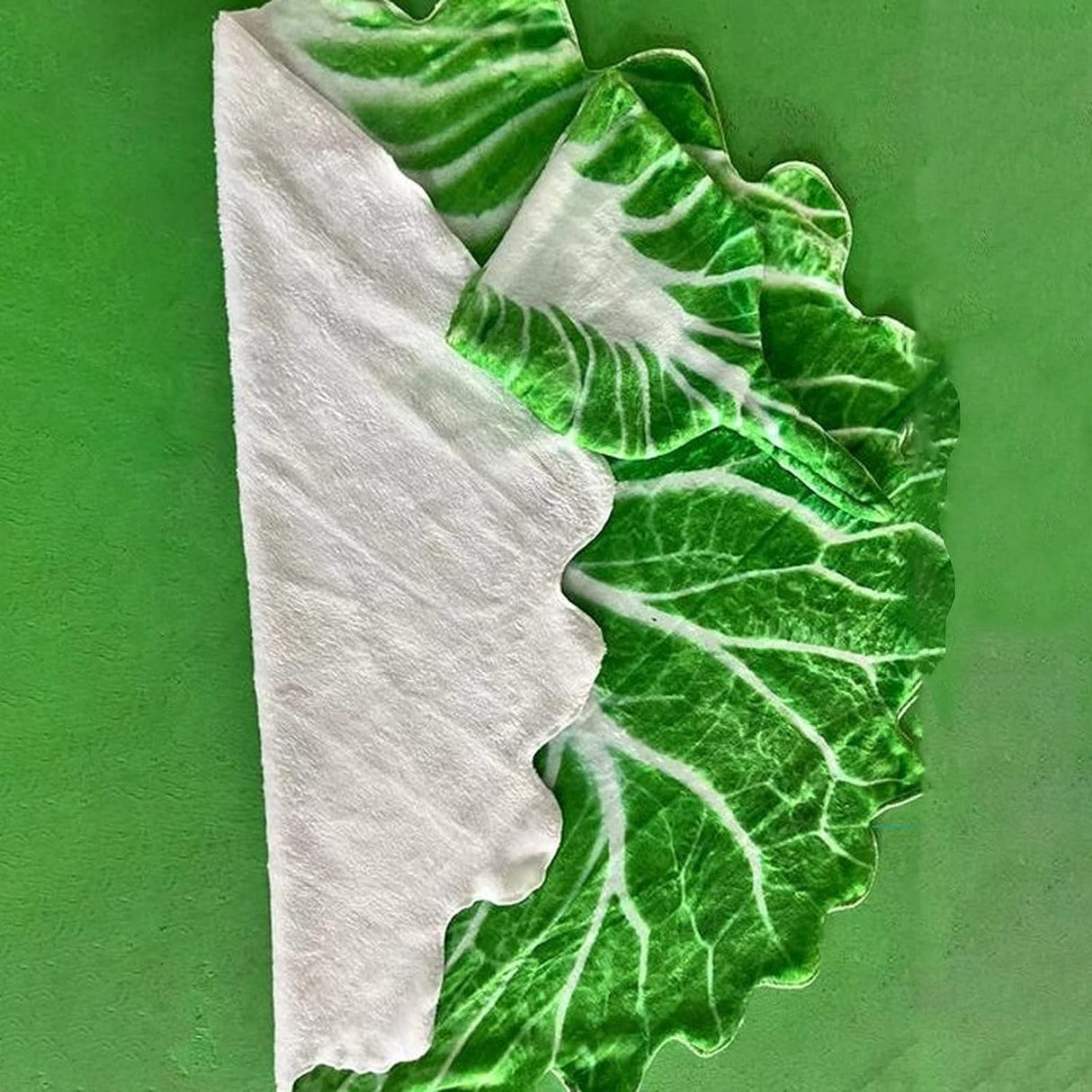 Set Patura Flanel Si Caciula Forma Frunza De Salata, Pentru Nou-Nascuti, Material Poliester, 85 Cm - vivimall.ro