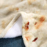 Set Patura Flanel Si Caciula Forma Lipie, Pentru Nou-Nascuti, Material Poliester, 85 Cm, Crem - vivimall.ro
