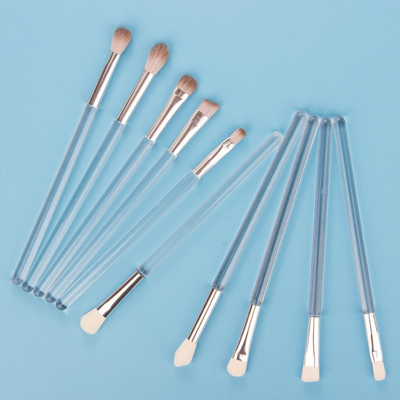 Set 5 Pensule Machiaj Transparent | CrystalBlend - vivimall.ro