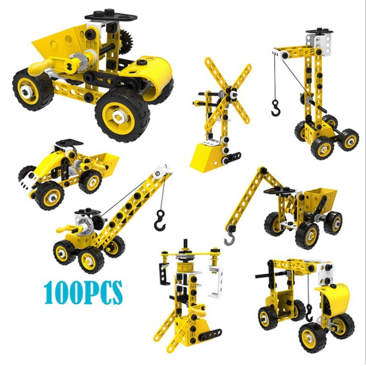 Set Pentru Construit Masini, Educativ Si Creativ, 100 Piese