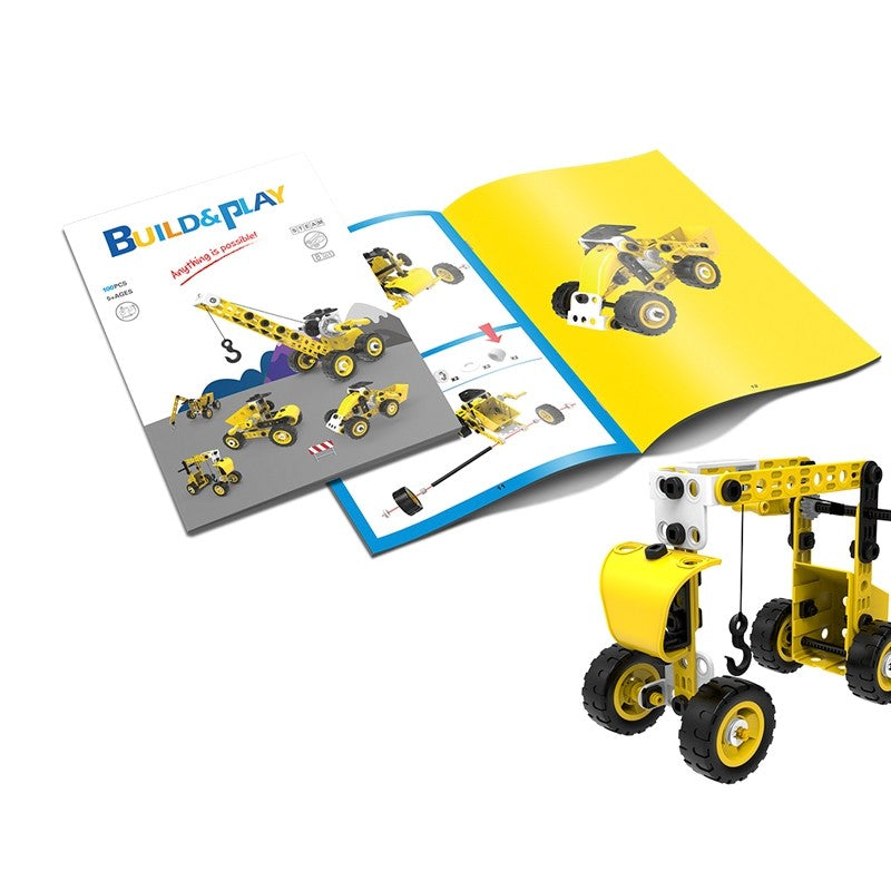 Set Pentru Construit Masini, Educativ Si Creativ, 100 Piese