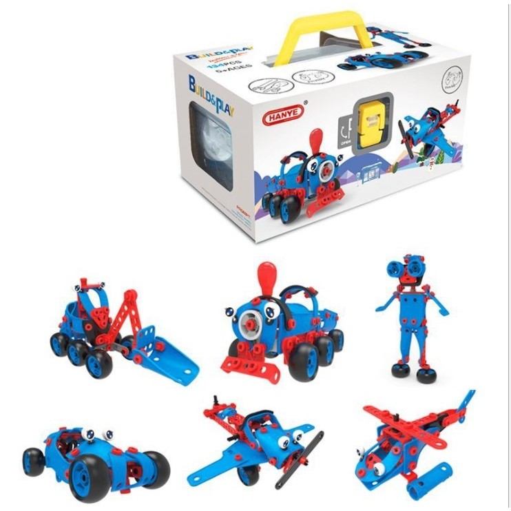 Set Pentru Construit Masini, Educativ Si Creativ, 134 Piese - vivimall.ro