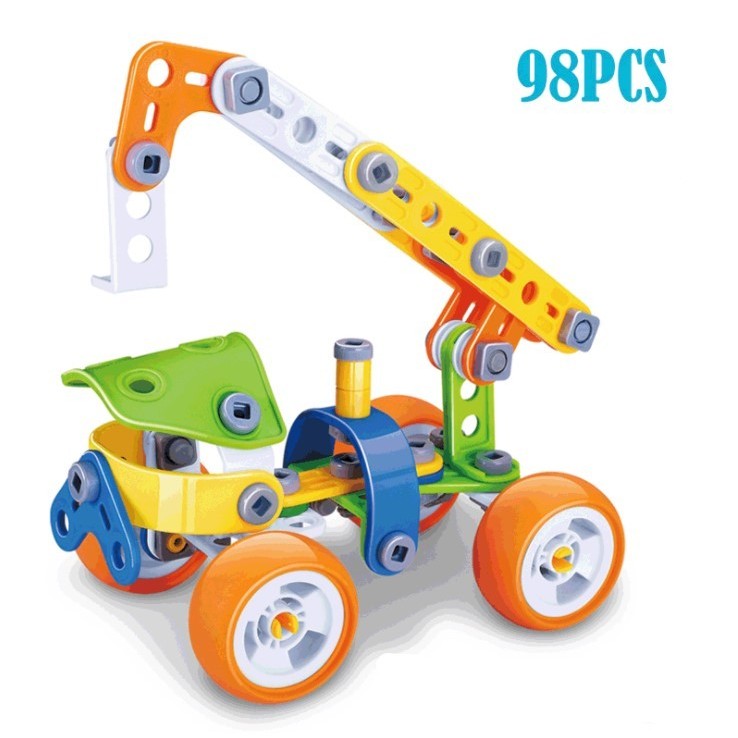 Set Pentru Construit Masini, Educativ Si Creativ, 98 Piese