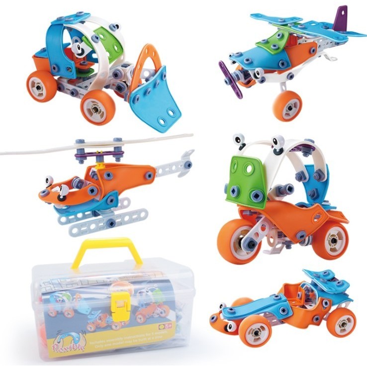 Set Pentru Construit Masini, Educativ Si Creativ, Diy, 132 Piese