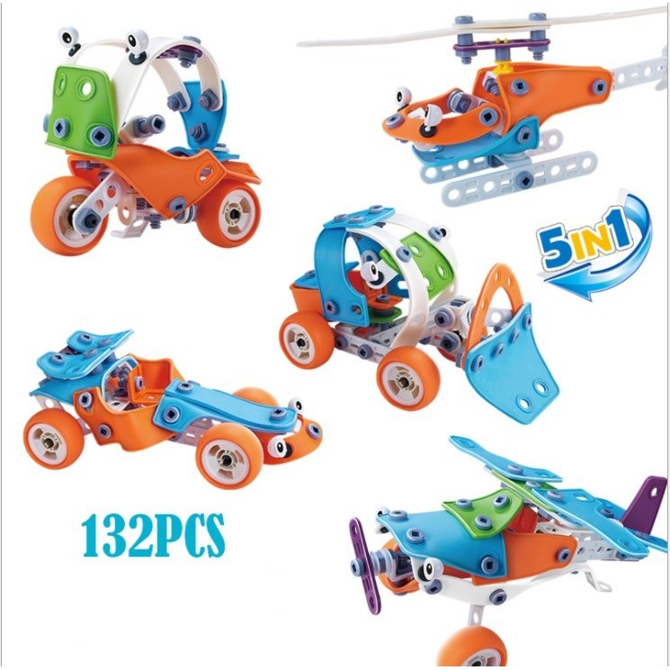 Set Pentru Construit Masini, Educativ Si Creativ, Diy, 132 Piese