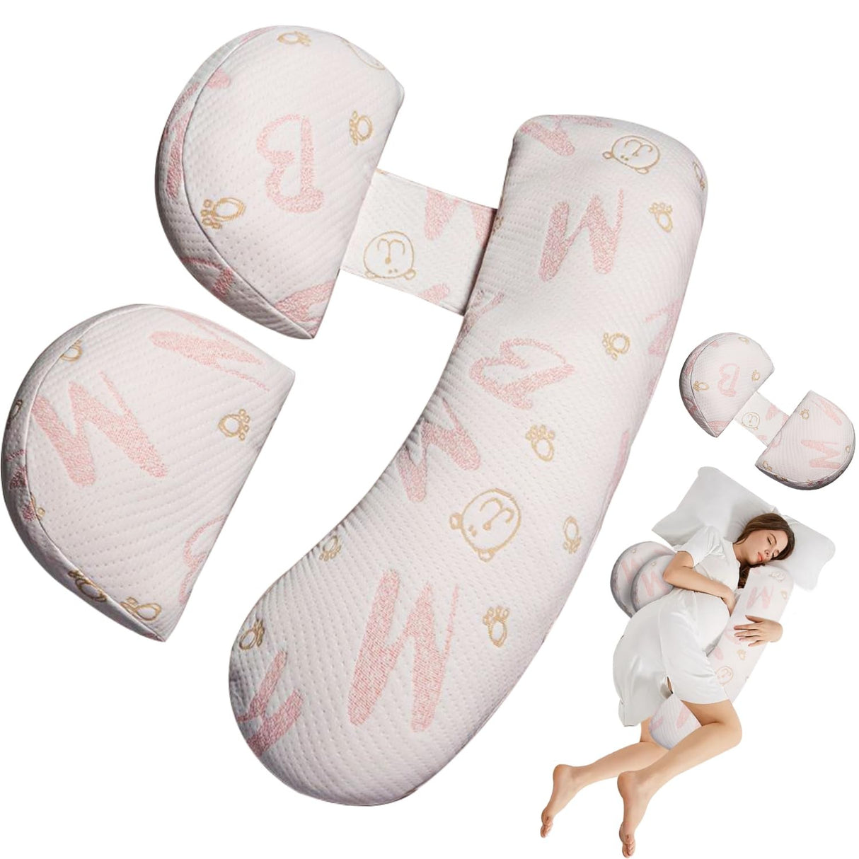 Set Perna Pentru Gravide, Husa Detasabila, Spuma Moale, Utilizare In Forma H Si U, Reglabila, Latime Ajustabila, Proactive, Pal - vivimall.ro