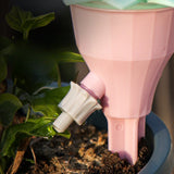 Set picuratoare cu valva pentru irigare Flippy, design floare, viteza reglabila, fixare prin infigere, practic, 16.8 x 9 cm, roz