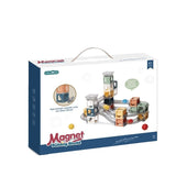 Set Piese Magnetice De Constructie, Cu Tobogane Si Bile, 41 Piese