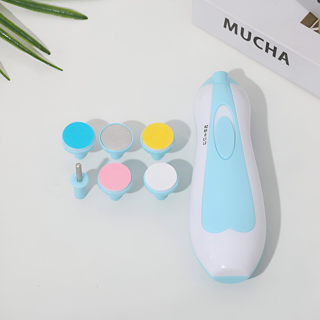 Set Pila Electrica Pentru Copii Si Bebelusi, Abs, 6 Accesorii, Cu Lumina Led, Alb - vivimall.ro