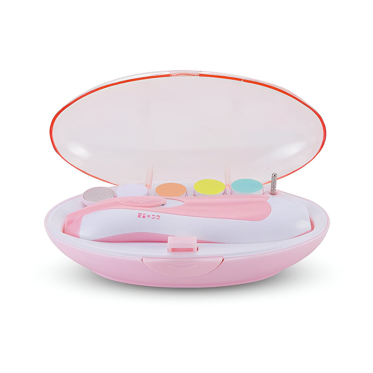 Set Pila Electrica Pentru Copii Si Bebelusi, Abs, 6 Accesorii, Cu Lumina Led, Roz - vivimall.ro