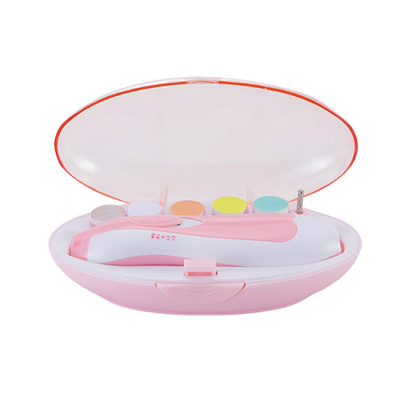 Set Pila Electrica Pentru Copii Si Bebelusi, Abs, 6 Accesorii, Cu Lumina Led, Roz - vivimall.ro