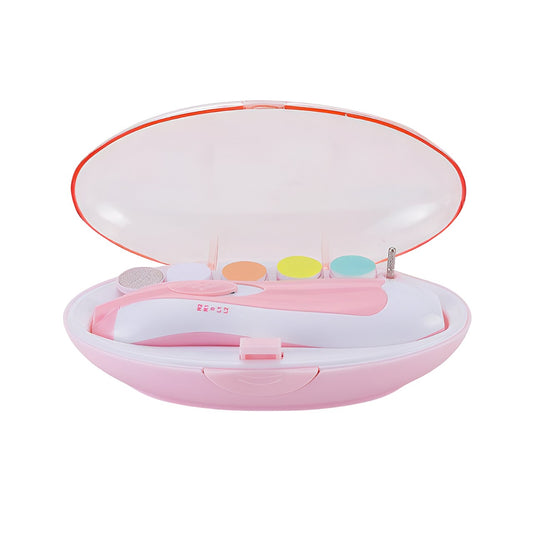 Set Pila Electrica Pentru Copii Si Bebelusi, Abs, 6 Accesorii, Cu Lumina Led, Roz - vivimall.ro