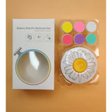 Set Pila Electrica Pentru Copii Si Bebelusi, Abs, Incarcare Usb, 6 Accesorii, Cu Lumina Led - vivimall.ro