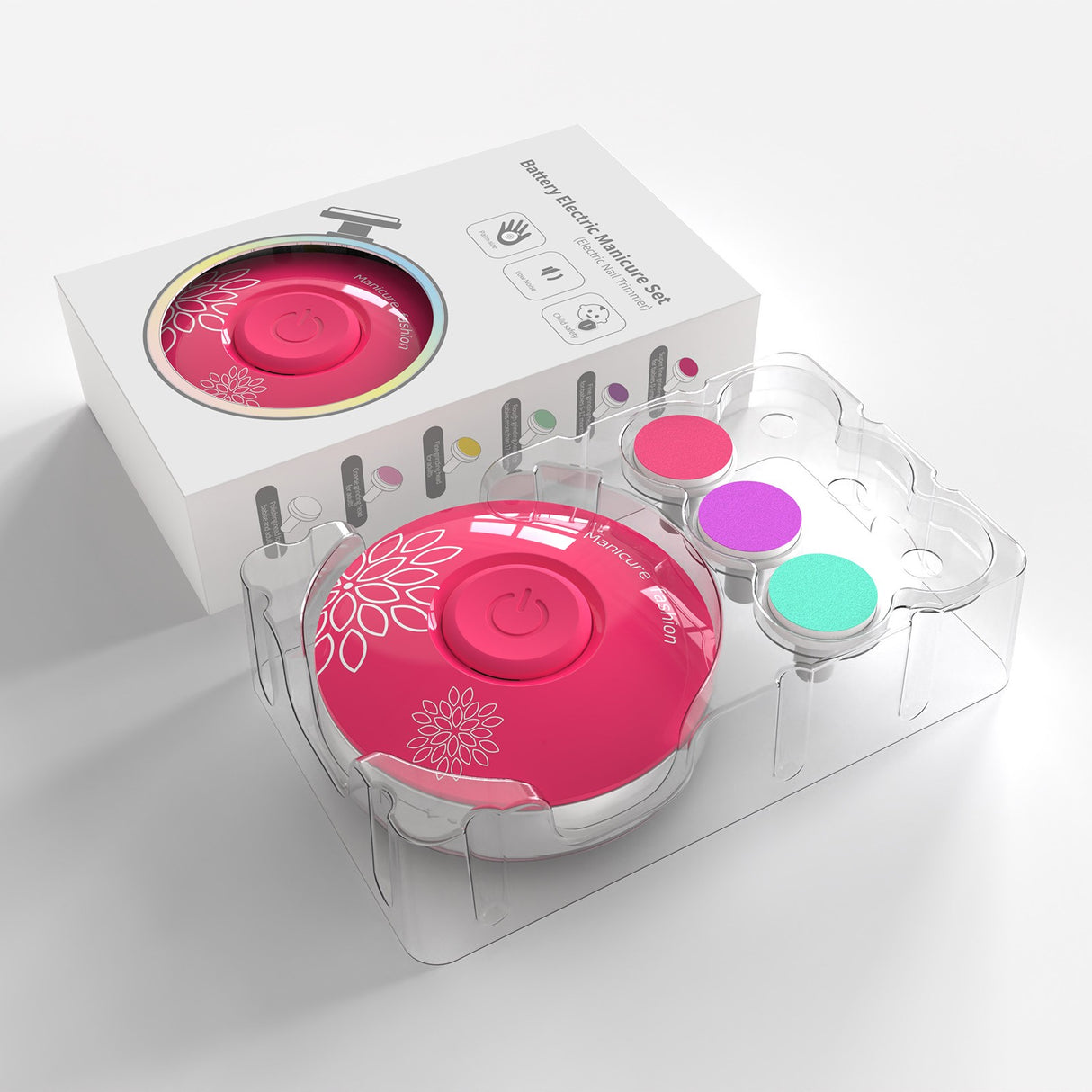 Set Pila Electrica Pentru Copii Si Bebelusi, Abs, Incarcare Usb, 6 Accesorii, Cu Lumina Led - vivimall.ro
