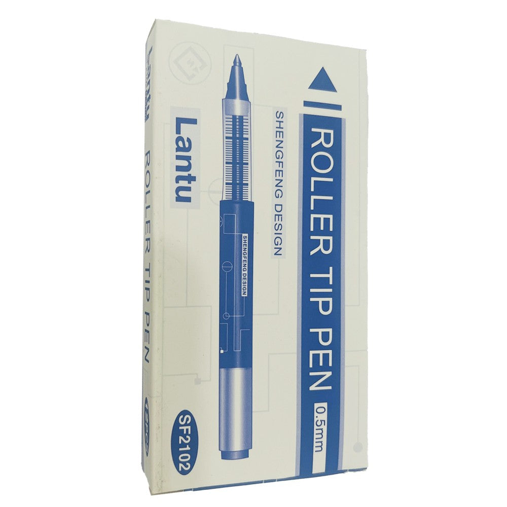 Set Pixuri Profesionale cu Bila, Flippy, pe Baza de Apa Set 12 bucati, Varf Ascutit de 0.5 mm, Pentru Scoala sau Birou, Albastru- - vivimall.ro