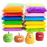 Set Plastilina inteligenta, modelatoare Magicul Clay, 12 pungi / set, multicolora, accesorii modelare incluse, Vivimall - vivimall.ro