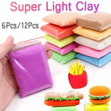 Set Plastilina inteligenta, modelatoare Magicul Clay, 12 pungi / set, multicolora, accesorii modelare incluse, Vivimall - vivimall.ro