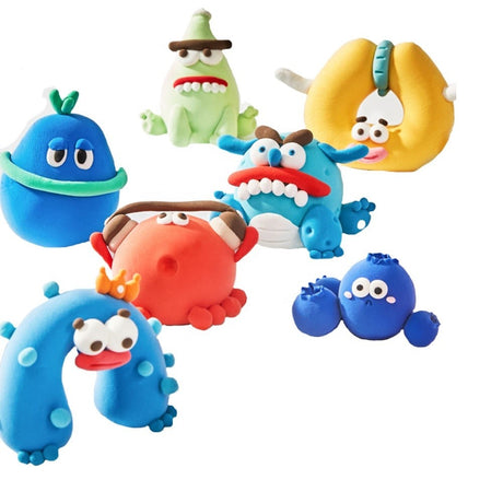 Set Plastilina inteligenta, modelatoare Magicul Clay, 12 pungi / set, multicolora, accesorii modelare incluse, Vivimall - vivimall.ro