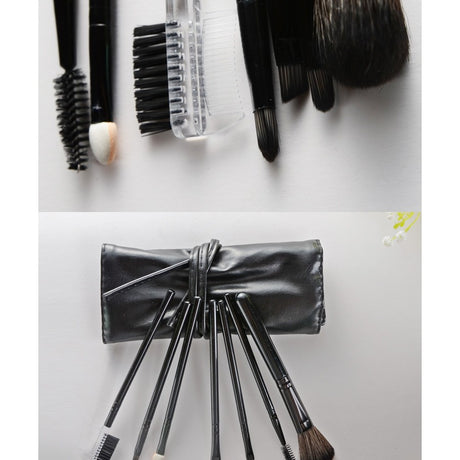 Set portabil 7 piese pentru machiaj cu husa neagra - vivimall.ro