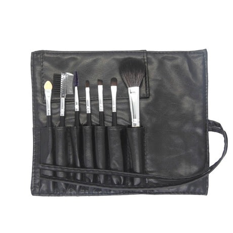 Set portabil 7 piese pentru machiaj cu husa neagra - vivimall.ro