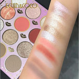 Set Produse de Machiaj, Kevin & Coco, 28 Culori, Fard de Ochi, Ruj, Pensula si Creion - vivimall.ro