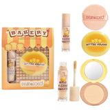Set machiaj Kevin&Coco cu pudră compactă și anticearcan, 156 g, vedere frontală a ambalajului galben-portocaliu