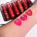 Set Rujuri de Buze Mate, KEVIN &amp; COCO, Be Mine 3 Culori, Lip-Gloss, 11 x 7.3 x 2.7cm, Roz, Varianta A - vivimall.ro