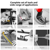 Set Scule 24 piese pentru Uz Casnic, Flippy, Instrumente Set in Trusa de Plastic Gri, din Plastic si Metal, 20 x 12.5 x 3 cm, Roz
