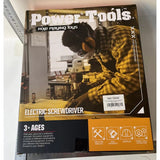 Set Scule de Jucarie pentru Copii, Vivimall, Ghiozdan cu Bormasina si Accesorii Incluse, 28 Piese, Material Plastic Durabil, Interactiv, +3 Ani, 30.5x25x11 cm, Negru/Portocaliu - vivimall.ro